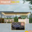 Pergola solaire à persiennes à DEL, pergola d'extérieur avec lumières à DEL et pergola en métal à toit rigide avec toit réglable-122500659