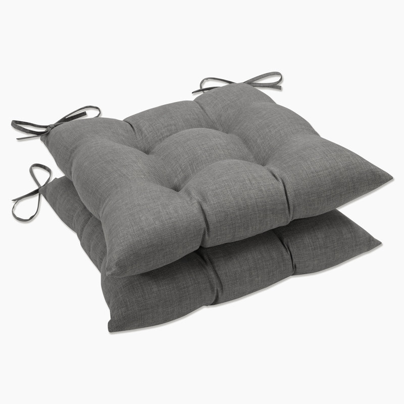 Coussin de chaise de salle à manger intérieur / extérieur Renell, Gris uni texturé