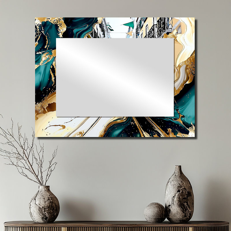 Miroir mural Emerald Lisbon Streets In Portugal II - Paysages - imprimé sur métal, 24" x 32"