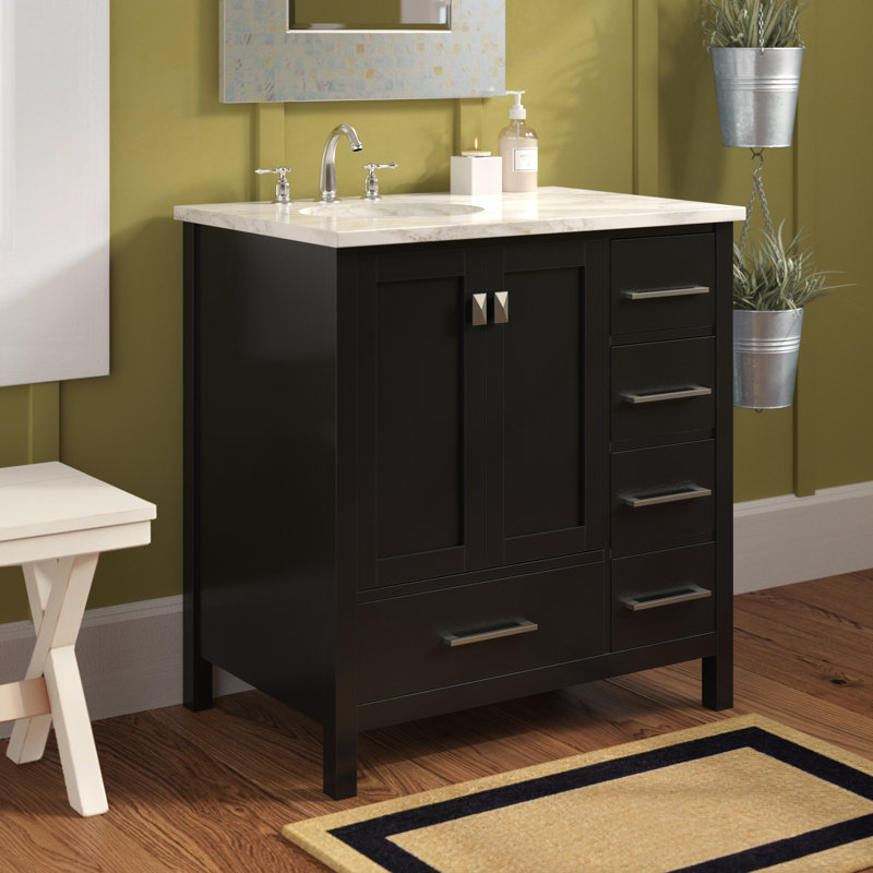 Ensemble de meuble-lavabo simple 32 po Hines, Noir