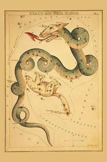 «Draco and Ursa Minor» par Aspin Jehosaphat, impression, H 30 po x l 20 po x P 1,5 po