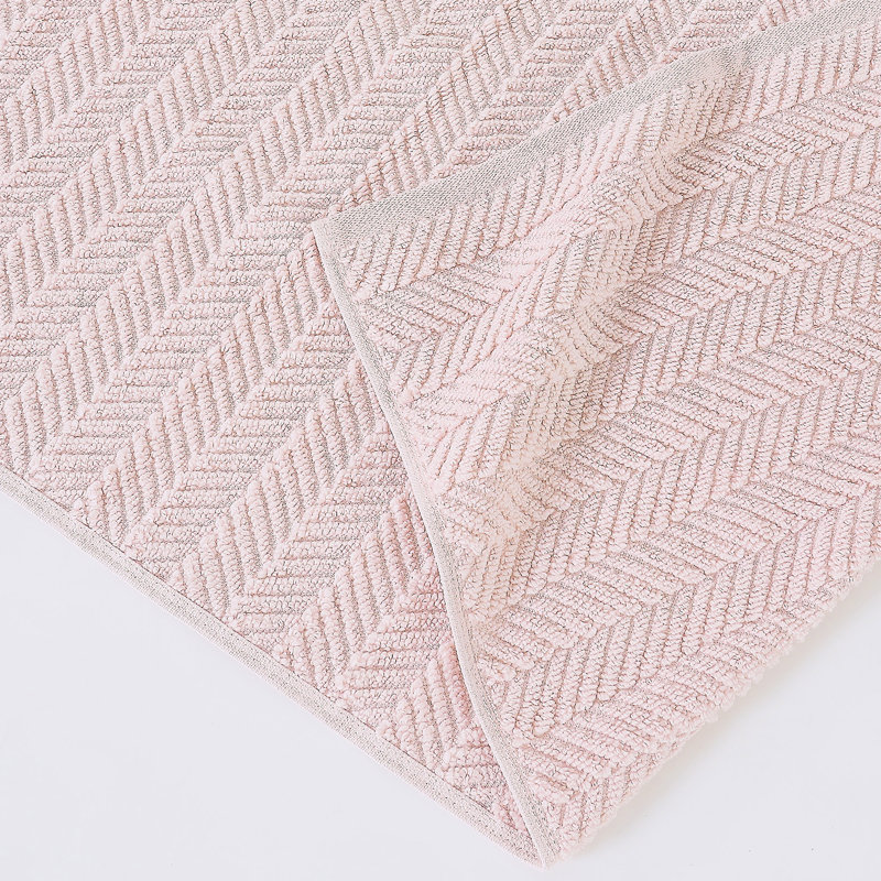 Modern Threads 6-Piece Zero Twist Jacquard Towel Set Otis – 100% Cotton, Quick Dry & Absorbent Bath, Hand & Washcloths – Textured Chevron Design