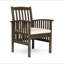 Chaise de salle à manger en acacia, 2 pièces avec 2 coussins-677626493-677626466