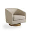 Upholstered Swivel Barrel Chair
