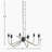 6-head metal pendant light