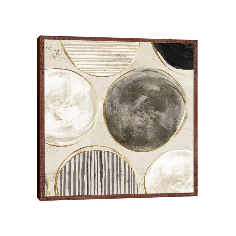 Evenness II by Eva Watts - Painting on Canvas, 93.98cm H x 93.98cm W x 3.81cm D, Classic Brown Wood Framed