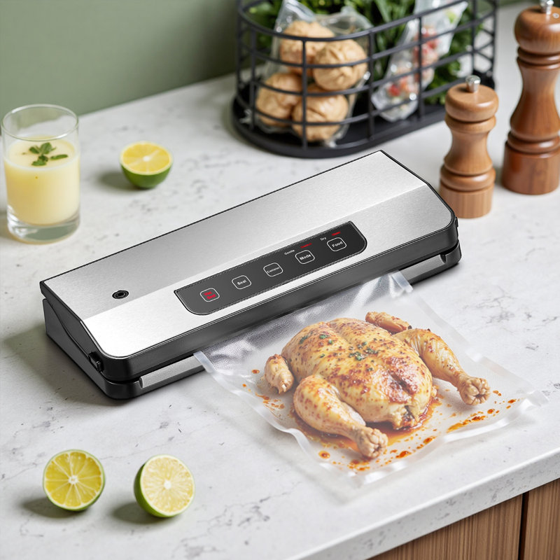 Vacuum Sealer Machine,  Automatic Food Vacuum Sealer with Starter Kit, Air Sealing for Food Storage with 20 Bags, Pulse Function, Moist&Dry Mode and External VAC