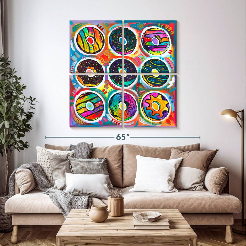 Yarlin Doughnuts Patterns, 45" H x 45" W
