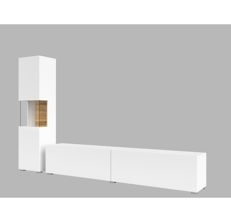 Basia Unfinished TV Stand for TVs up to 75", White