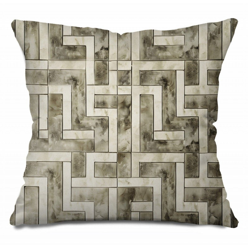 Coussin décoratif réversible en mélange de coton, H 18 po x l 18 po