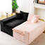 Canapé 4 places de luxe, coloris bicolore, velours tortue, configuration flexible, mousse haute densité, rose et noir, idéal pour les familles, design ergonomique, pour la maison