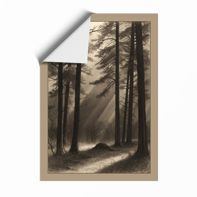 Path Into Mist Scandinavian - Print, Unframed, A2 - 59.4 x 42.0 cm