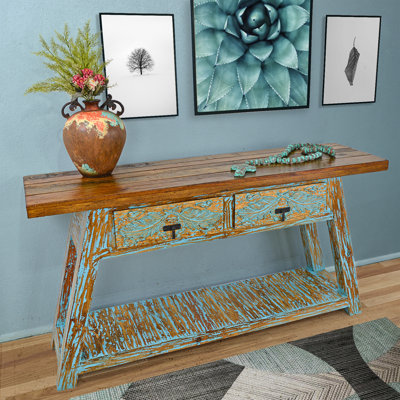 Danka 68'' Solid Wood Top Console Table