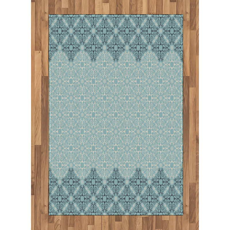 Tapis décoratif à haute densité en fibres de polyester Morrocan, Rectangle— 4 pi x 5 pi 8 po