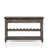 Solid Wood + Console Table In Gray With Wine Bottle Feature Rustic Storage And Drawer Box