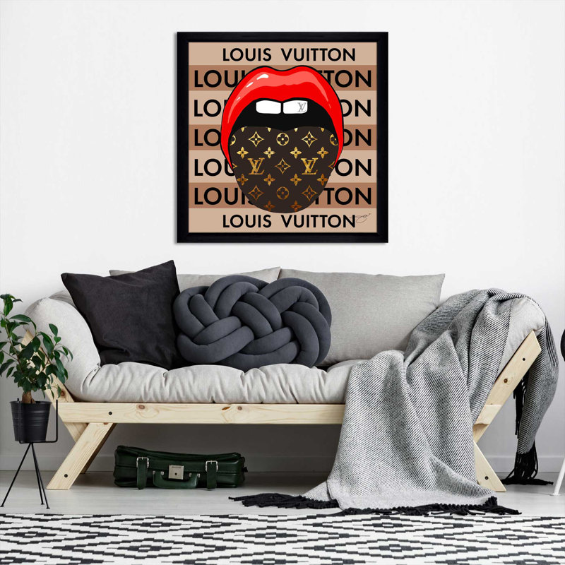 «Louis Vuitton Tongue (Square)» par By Jodi - impression, H 37,5 po x l 37,5 po x P 1 po, Cadre noir
