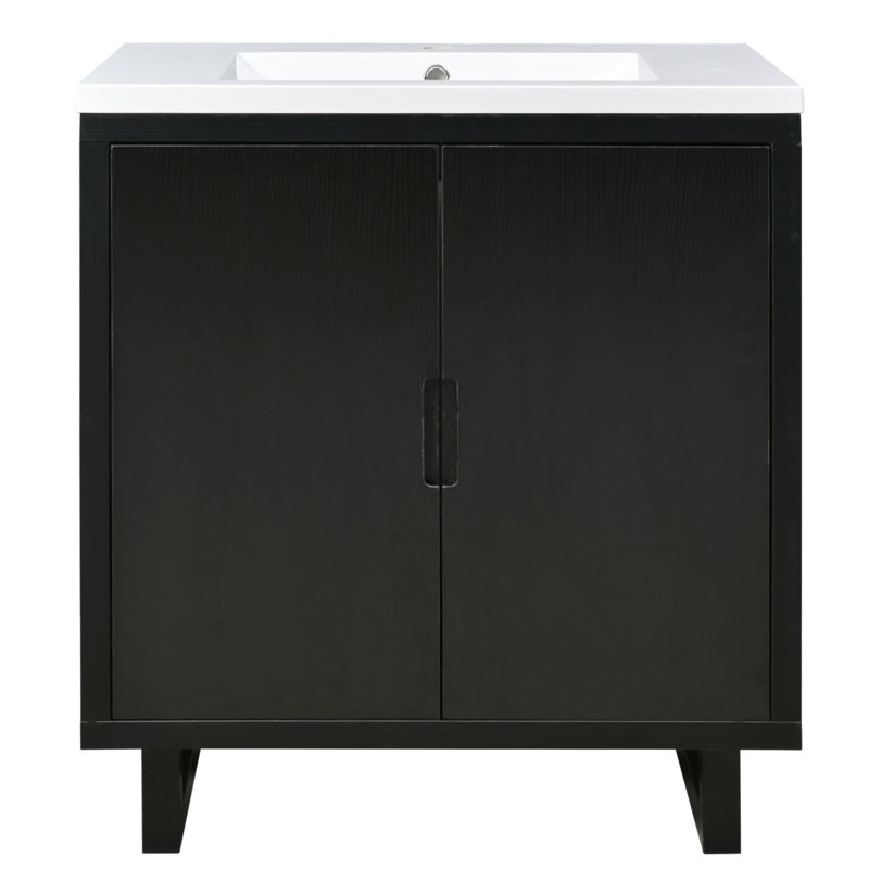 22 18.1'' Single Bathroom Vanity Base Only, Black