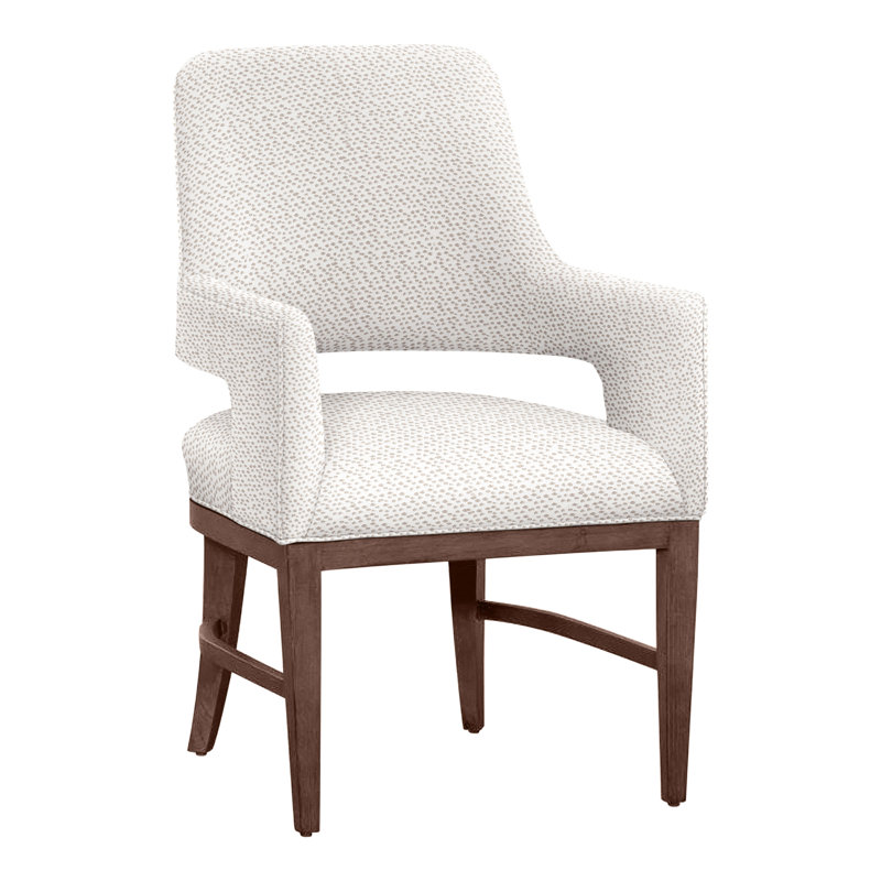 Chaise avec accoudoirs Josie, Perigold Elements - sable blanc, Noyer