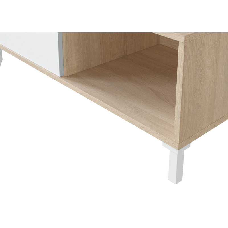 Ortis Four Leg Coffee Table with Storage, White