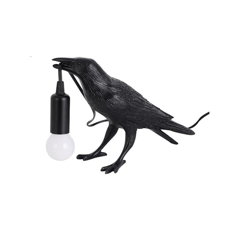 Crow Lamp,?Adjustable Decorative Lighting,For Bedside Bedroom Living Room Decor,Black