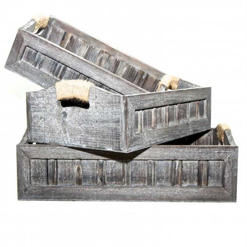 Ensemble de casiers en bois 3 pièces