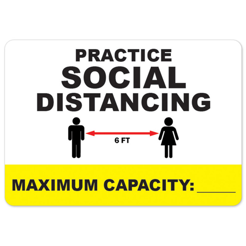 Panneau de sécurité publique - Pratiquez la capacité maximale de distance