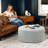 Natacia Round Couch Ottoman – Oversized Giant Coffee Table & Foot Rest, Luxe Boucle-124376498-125791695