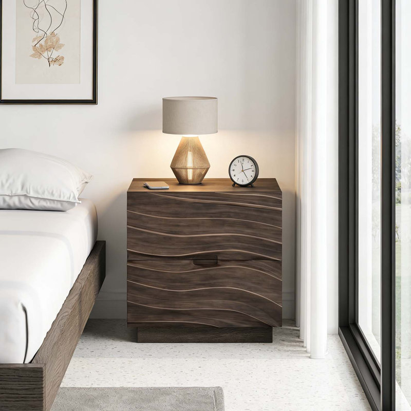 Table de chevet de conception moderne, pour les chambres à coucher et les salons, Brun