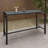 59" Rectangular Outdoor Bar Table, Modern Metal Outdoor Patio Table for Garden and Balcony-1449862547