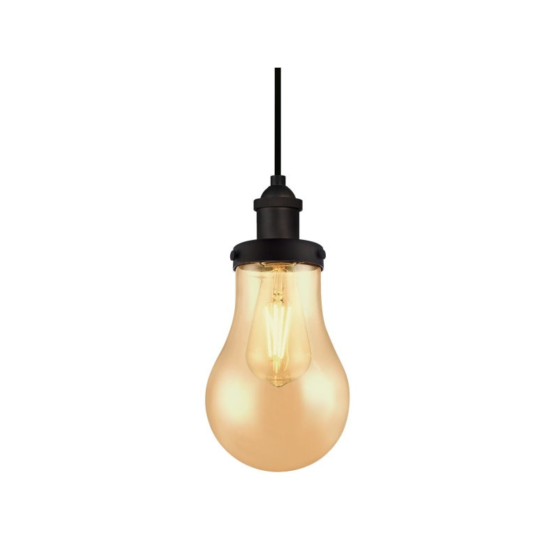 Signe 2-Light Outdoor Sconce, Black/Amber, 160cm H x 14cm W x 14cm D