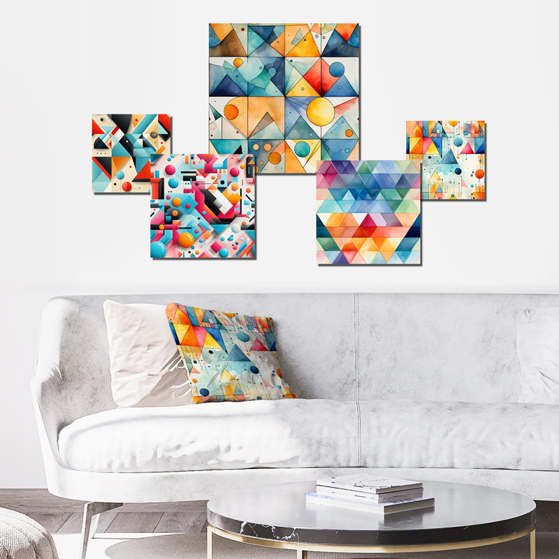 Crumes - Geometric Wall Art Set Of 5