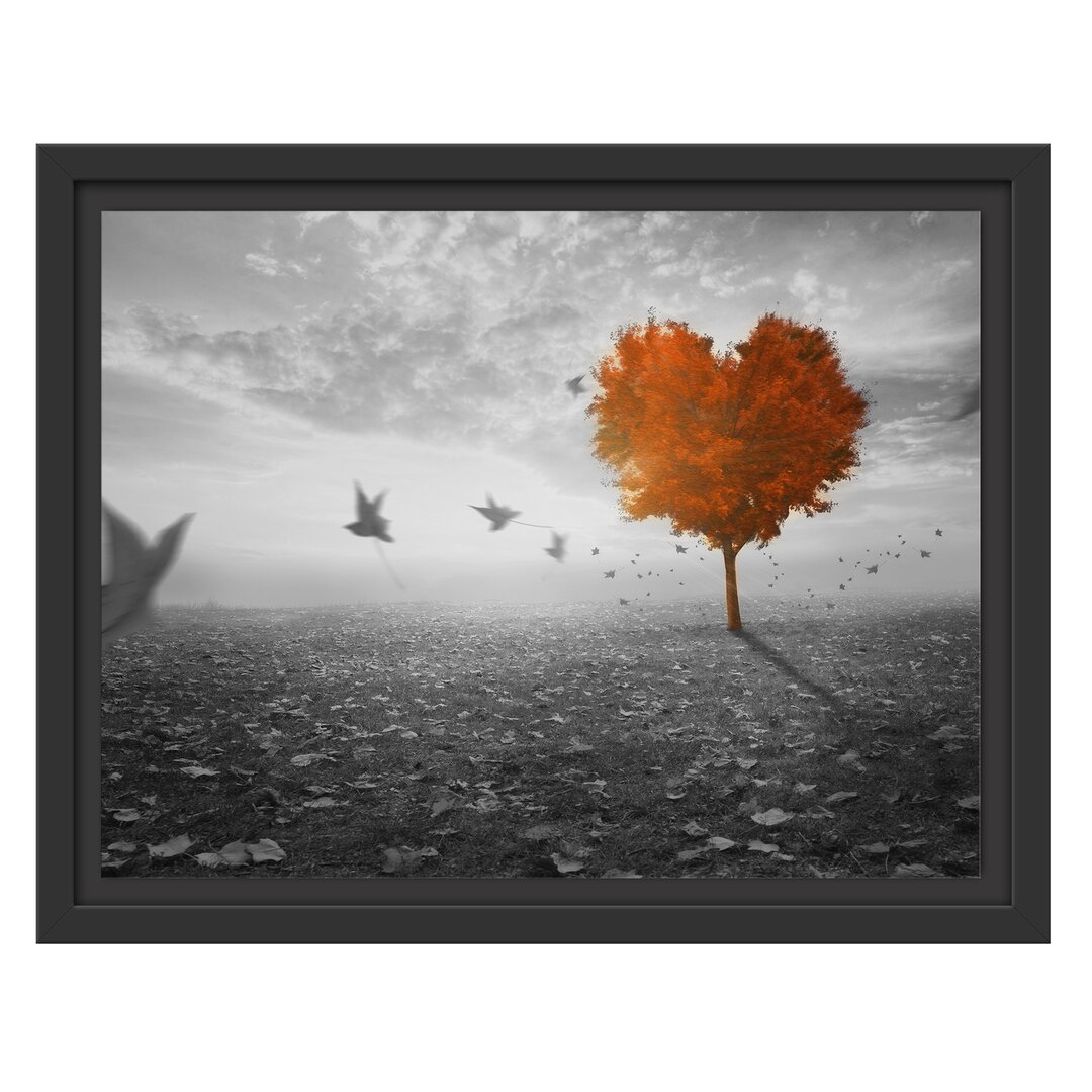 Gerahmtes Wandbild Roter HerzbaumHerbst