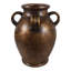 Vase de table en terre cuite Heritage avec poignées côtelées pour une décoration rustique - Grand vase urne à fleurs avec finition en céramique vieillie pour la décoration du salon