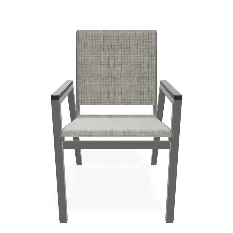 Bazza Outdoor Dining Chair, Smoke, Graphite