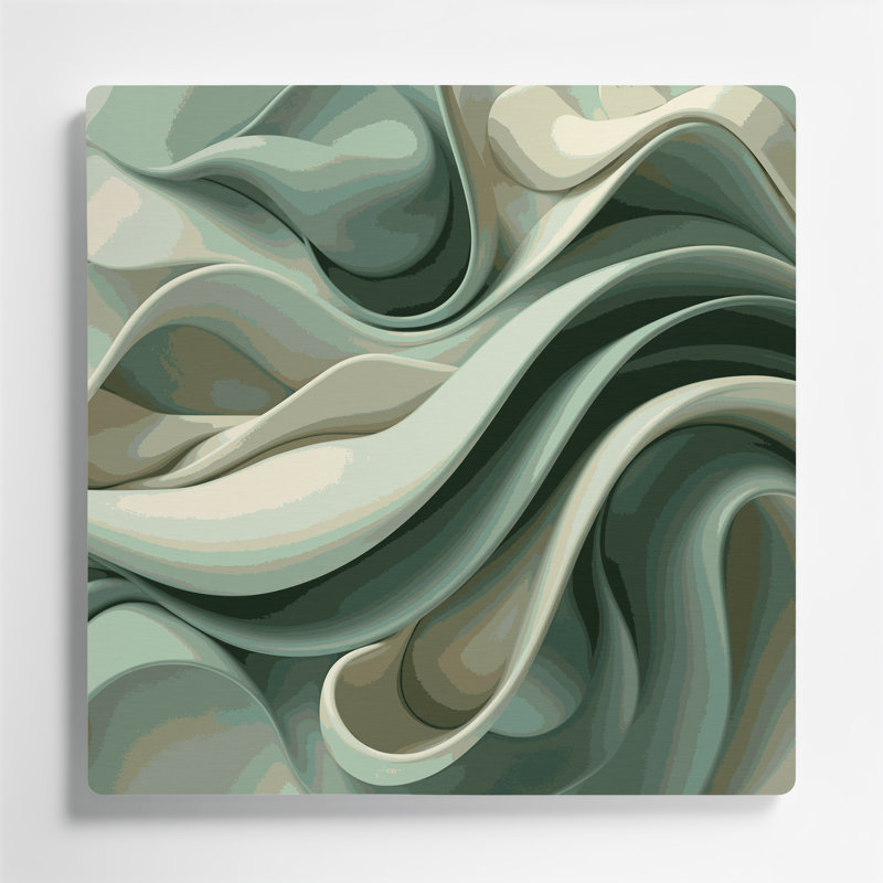 «Biomorphic Abstraction 13», art mural en métal vert