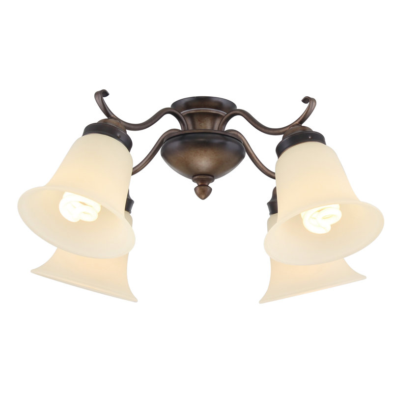Ventilateur de plafond 4 lumières, Beige français