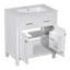 Meuble-lavabo moderne de 30 po avec lavabo en céramique, meuble-lavabo simple moderne avec 2 portes et une tablette-265244090
