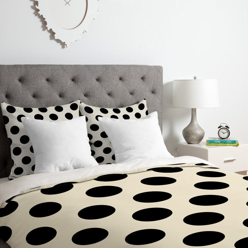 Allyson Johnson Polyester Dots Duvet Cover, Twin/Twin XL Duvet Cover + 1 Standard Sham