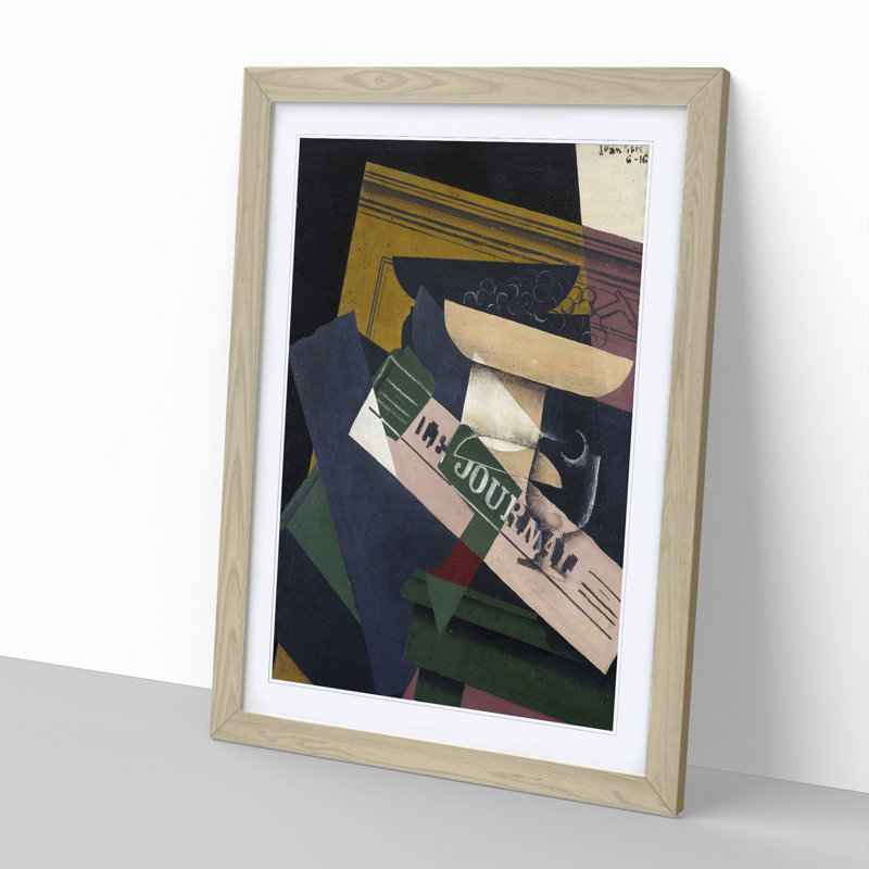 Journal by Juan Gris - Framed Print, 48cm H x 36cm W x 2cm D, Oak Framed