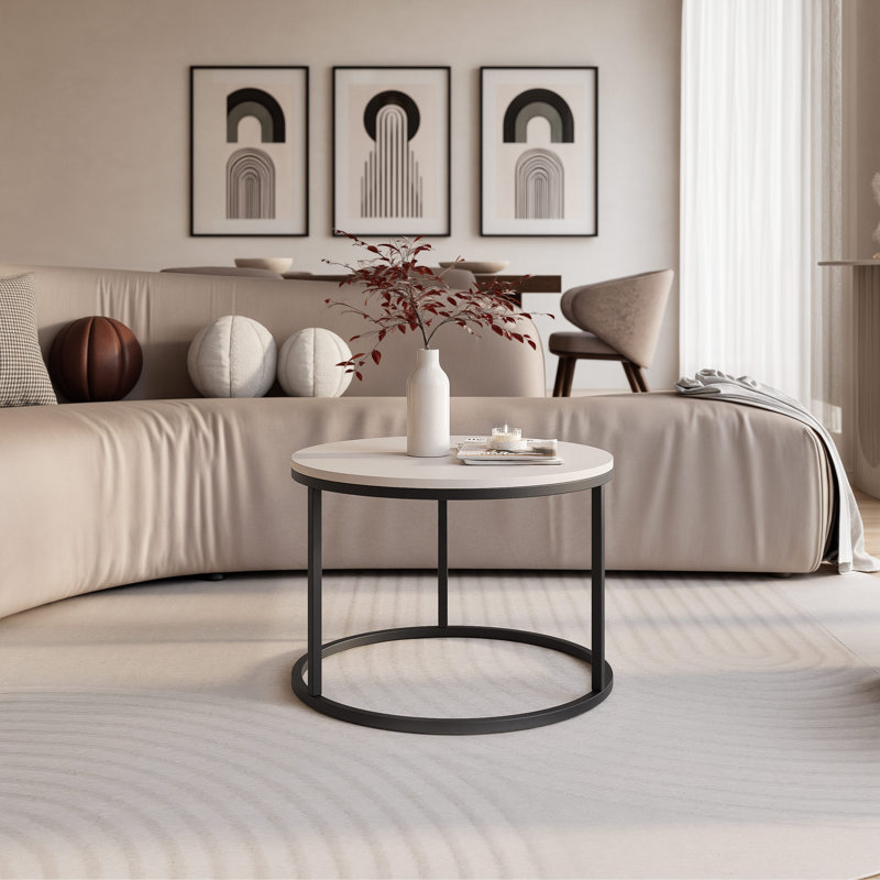Coffee Table with Storage, Cashmere, Black, 42 cm H x 60 cm L x 60 cm W