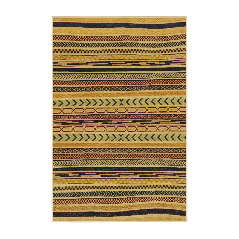 Wool Abstract Indoor Rug, Rectangle 2' x 3'