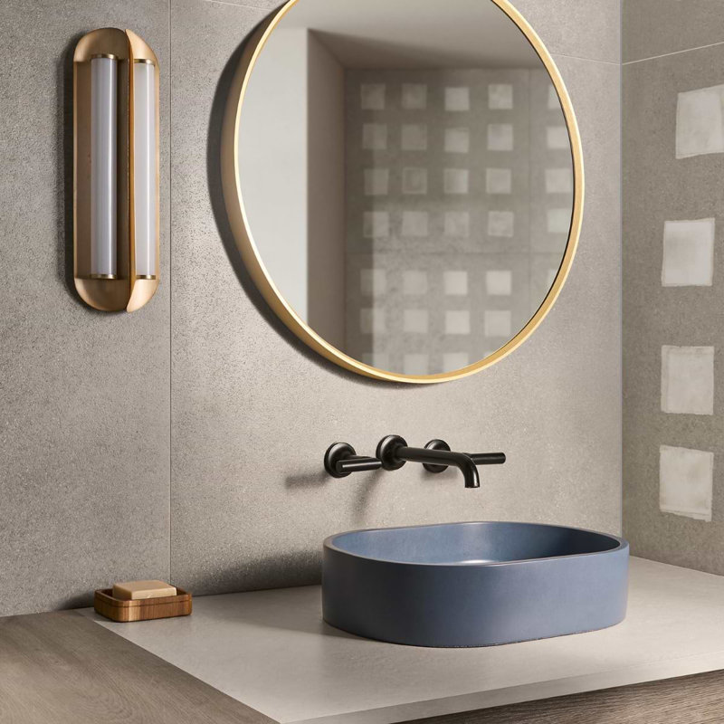 Zerina 35 In. X 35 In. Concrete Look Semi-Polished Porcelain Floor And Wall Tile (17.64 Sq. Ft. / Case), Gray