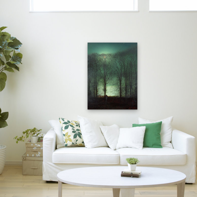 Figure in the Moonlight Framed Landscape Canvas Art, 18 x 24 Inch