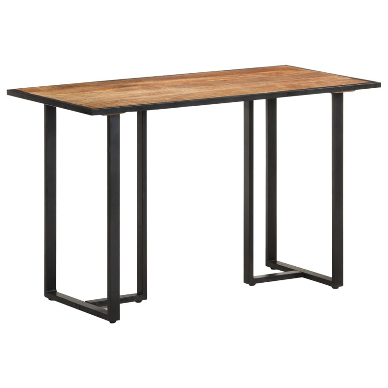 Table de salle à manger brute, Marron, Bois de mangue, L 47,2 po x L 68 po