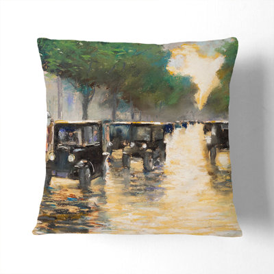 Road In Berlin Square Throw Cushion