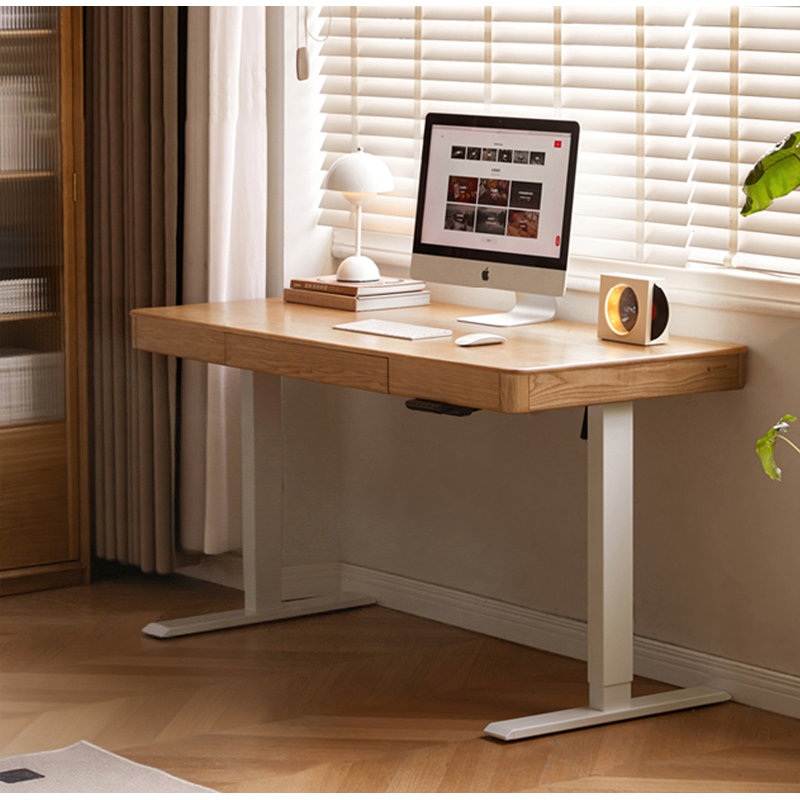 Solid Wood Electric Height-Adjustable Desk