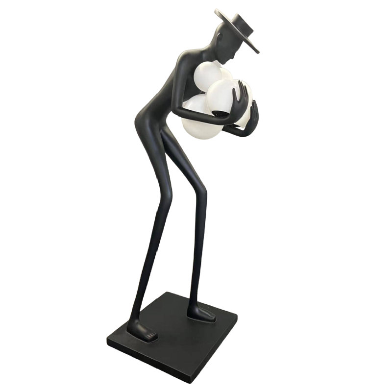 71'' Black Novelty Floor Lamp