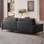Canapé modulaire noir en similicuir-129020793