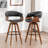 Joeanne Faux Leather Swivel 26'' Counter Stool-1384594850