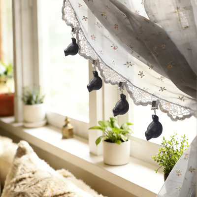 Ensemble de 8 poids de nappe lourds en fonte pour tables d'extérieur, poids de nappe à pince, poids pour rideaux, poids de drapeau pour le vent (noir, 8 pièces)